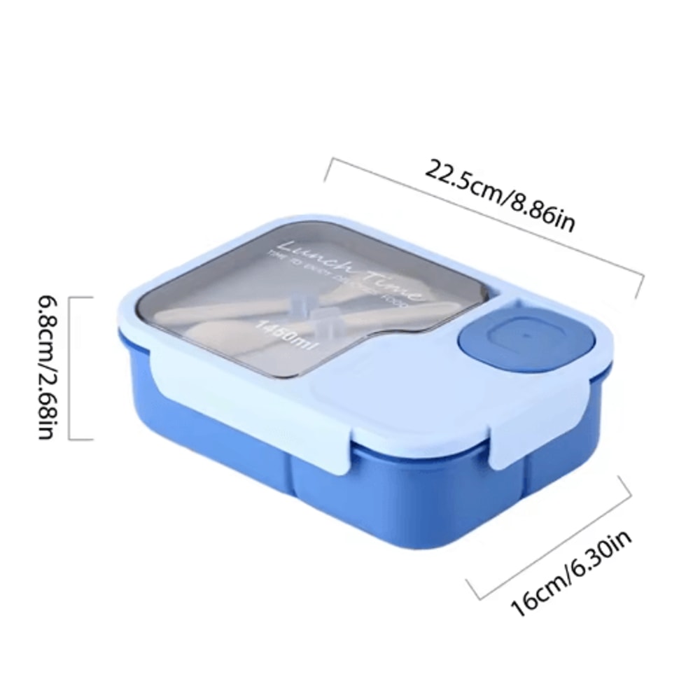 Cute Bento Lunch Box For Kids 3 Grid Cartoon Food Storage Box For School And Canteen 4
