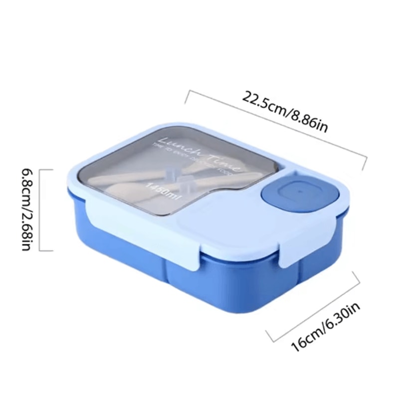 Cute Bento Lunch Box For Kids 3 Grid Cartoon Food Storage Box For School And Canteen 4