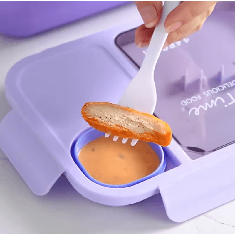 Cute Bento Lunch Box For Kids 3 Grid Cartoon Food Storage Box For School And Canteen 5