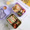 Cute Bento Lunch Box For Kids 3 Grid Cartoon Food Storage Box For School And Canteen 6