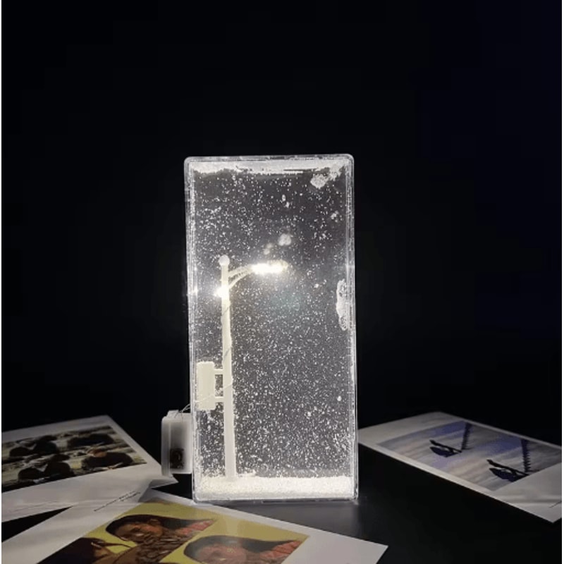 Liuma Snow Scene Night Light Christmas Snowy Night Desk Lamp For Cozy Room Decor 0