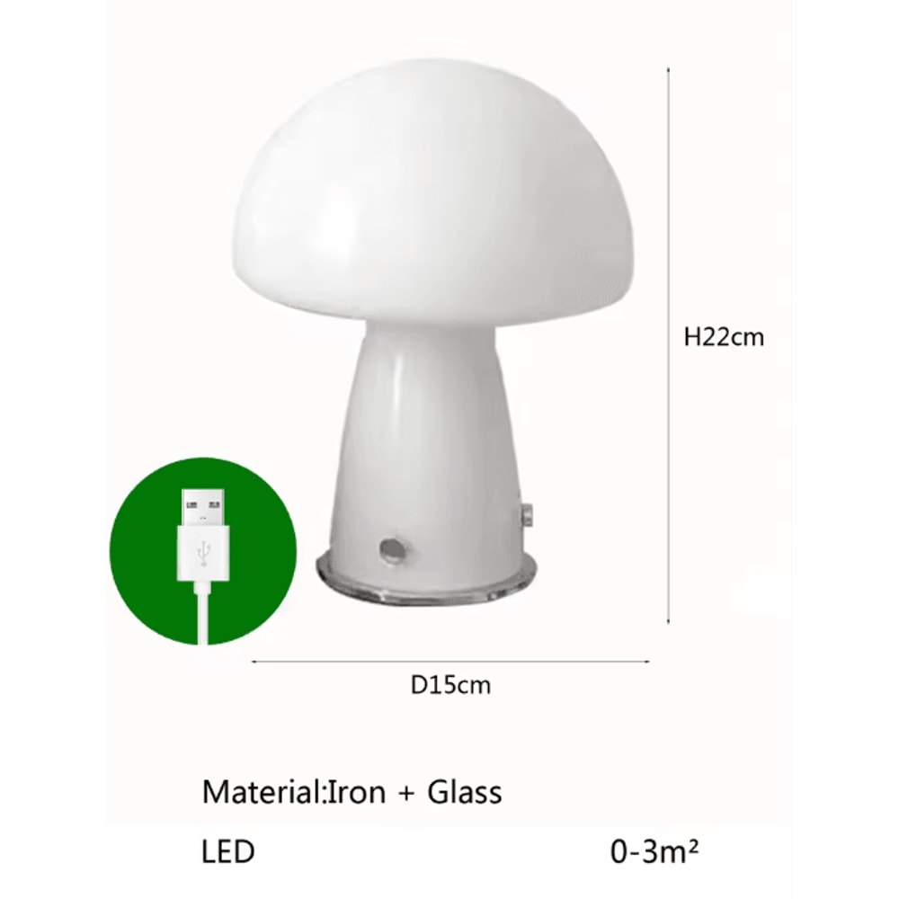Tri Colour USB LED Mushroom Light Modern Corded Ambient Lamp For Camping And Home Decor 1