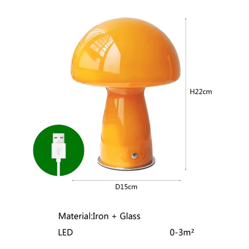 Tri Colour USB LED Mushroom Light Modern Corded Ambient Lamp For Camping And Home Decor 2