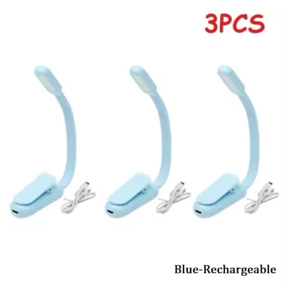 Mini Rechargeable Book Light USB Clip On Reading Lamp With Adjustable Brightness 1