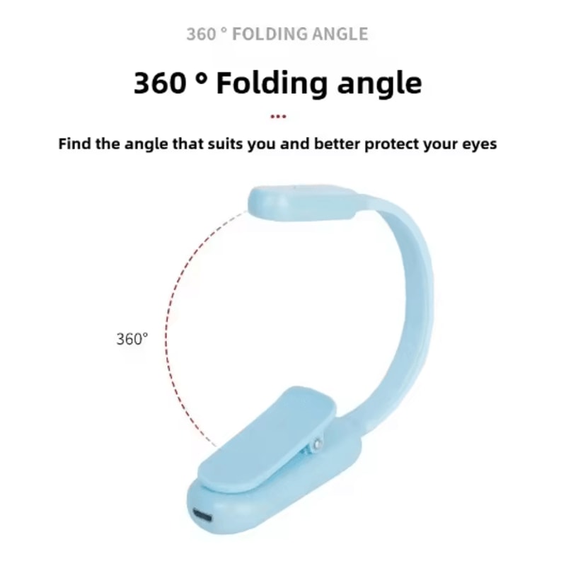 Mini Rechargeable Book Light USB Clip On Reading Lamp With Adjustable Brightness 10