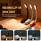 Mini Rechargeable Book Light USB Clip On Reading Lamp With Adjustable Brightness 12