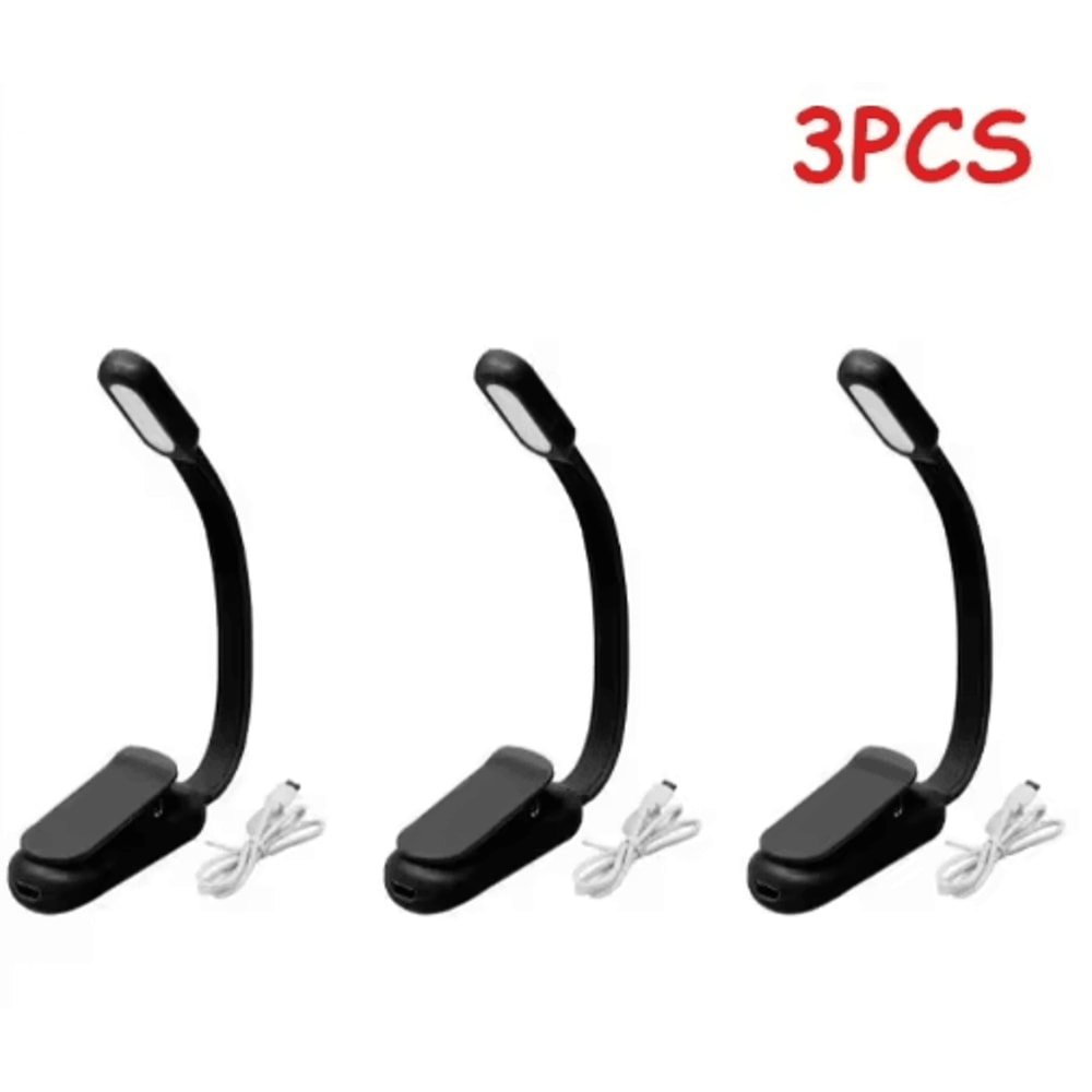 Mini Rechargeable Book Light USB Clip On Reading Lamp With Adjustable Brightness 3