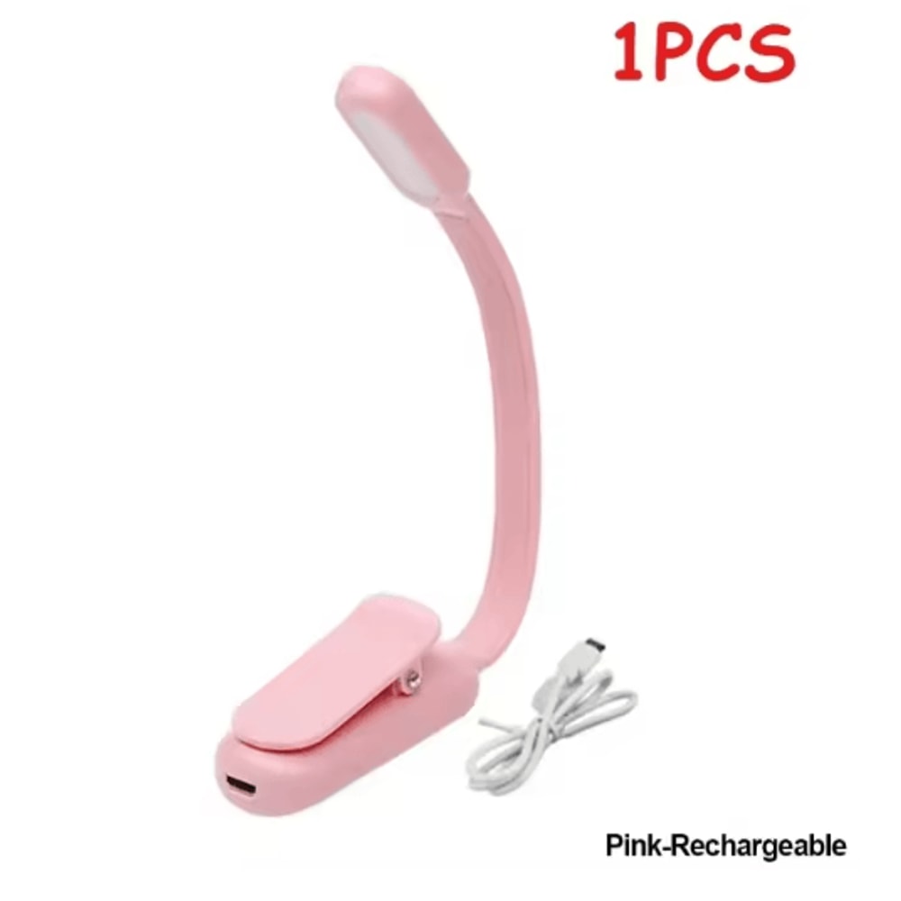 Mini Rechargeable Book Light USB Clip On Reading Lamp With Adjustable Brightness 6