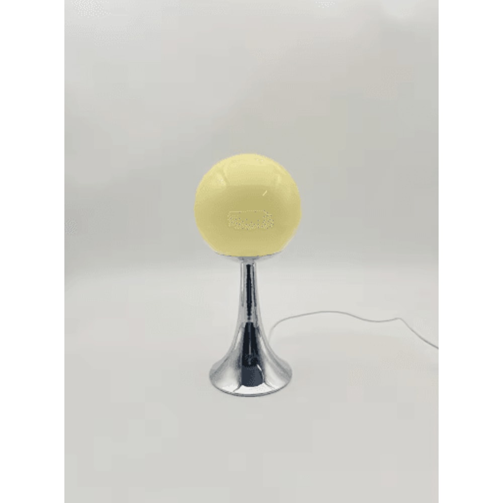 Glass Round Table Lamp Elegant Bedside And Desktop Night Light For Cozy Room Atmosphere 3