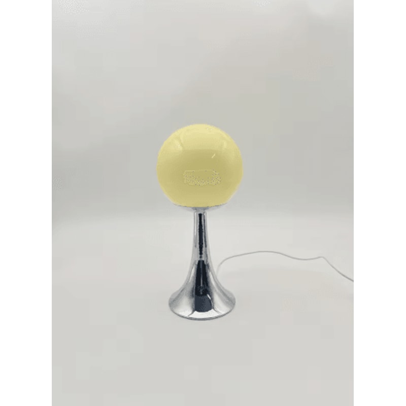 Glass Round Table Lamp Elegant Bedside And Desktop Night Light For Cozy Room Atmosphere 3