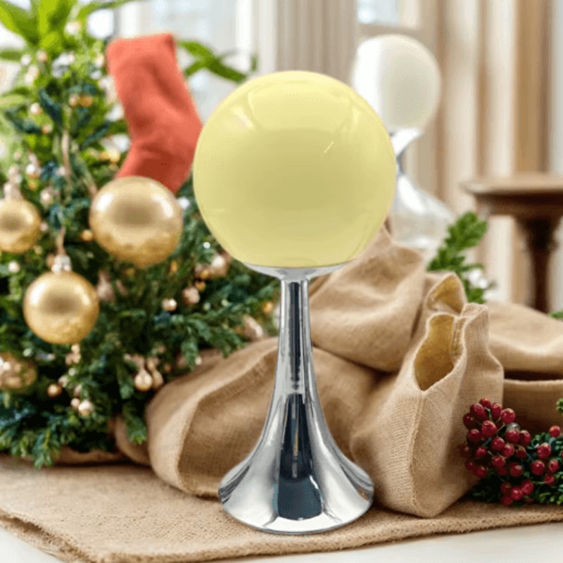 Glass Round Table Lamp Elegant Bedside And Desktop Night Light For Cozy Room Atmosphere 8