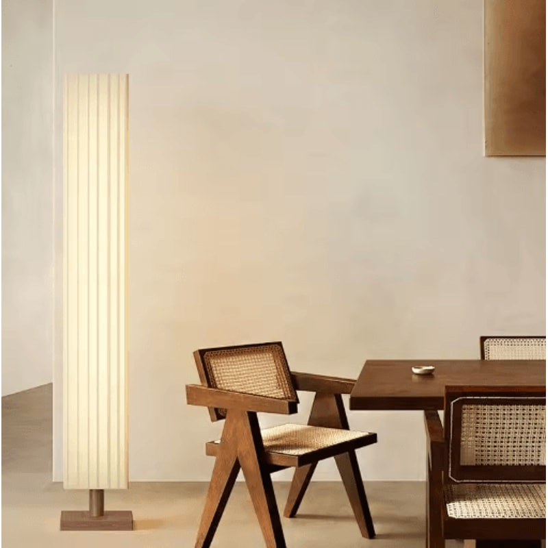 Fabric LED Floor Lamp Decorative Wooden Standing Light For Living Room And Bedroom 7