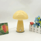 Cream Striped Mushroom Table Lamp Cozy Bedside Ambient Light For Bedroom And Living Room 4