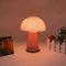 Cream Striped Mushroom Table Lamp Cozy Bedside Ambient Light For Bedroom And Living Room 6