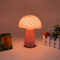Cream Striped Mushroom Table Lamp Cozy Bedside Ambient Light For Bedroom And Living Room 6
