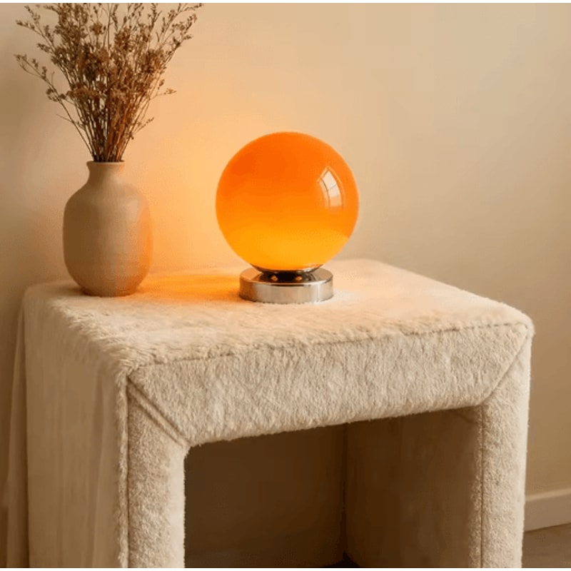 Vintage Round Table Lamp Simple Bedside Charging Night Light For Cozy Bedroom Atmosphere 5