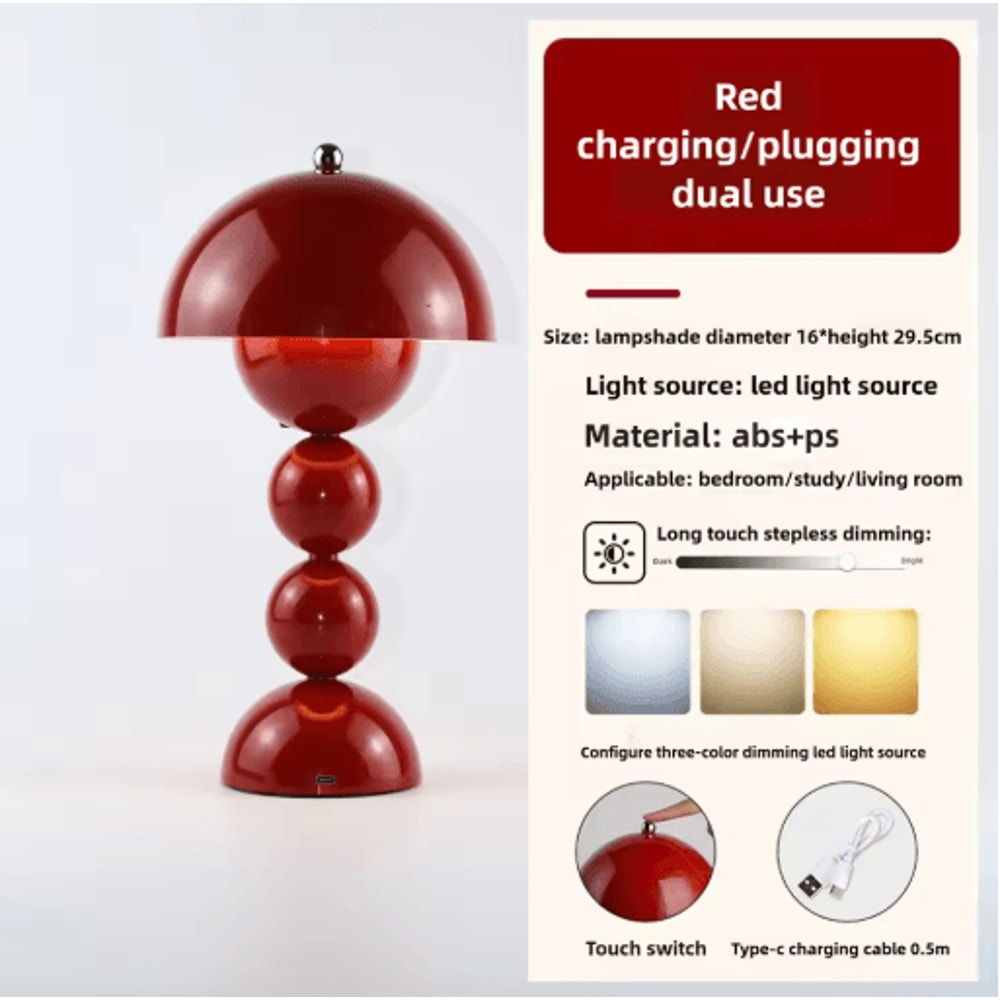 Nordic LED Flowers Table Lamp USB Dimmable Night Light For Bedroom Bedside Desk Lighting Home Livin 4