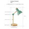 Nordic Wooden LED Table Lamp Adjustable Head Desk Light With Eye Protection 10