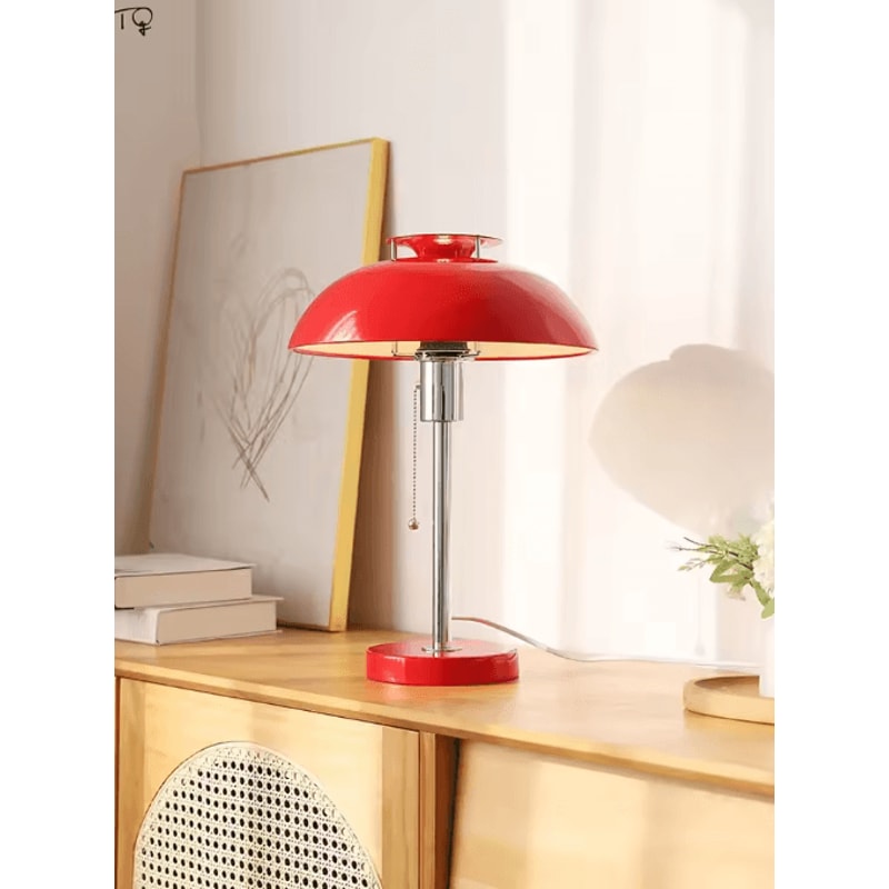 LED Dimmable Mushroom Table Lamp Antique Style Decorative Night Light For Bedroom And Study 0
