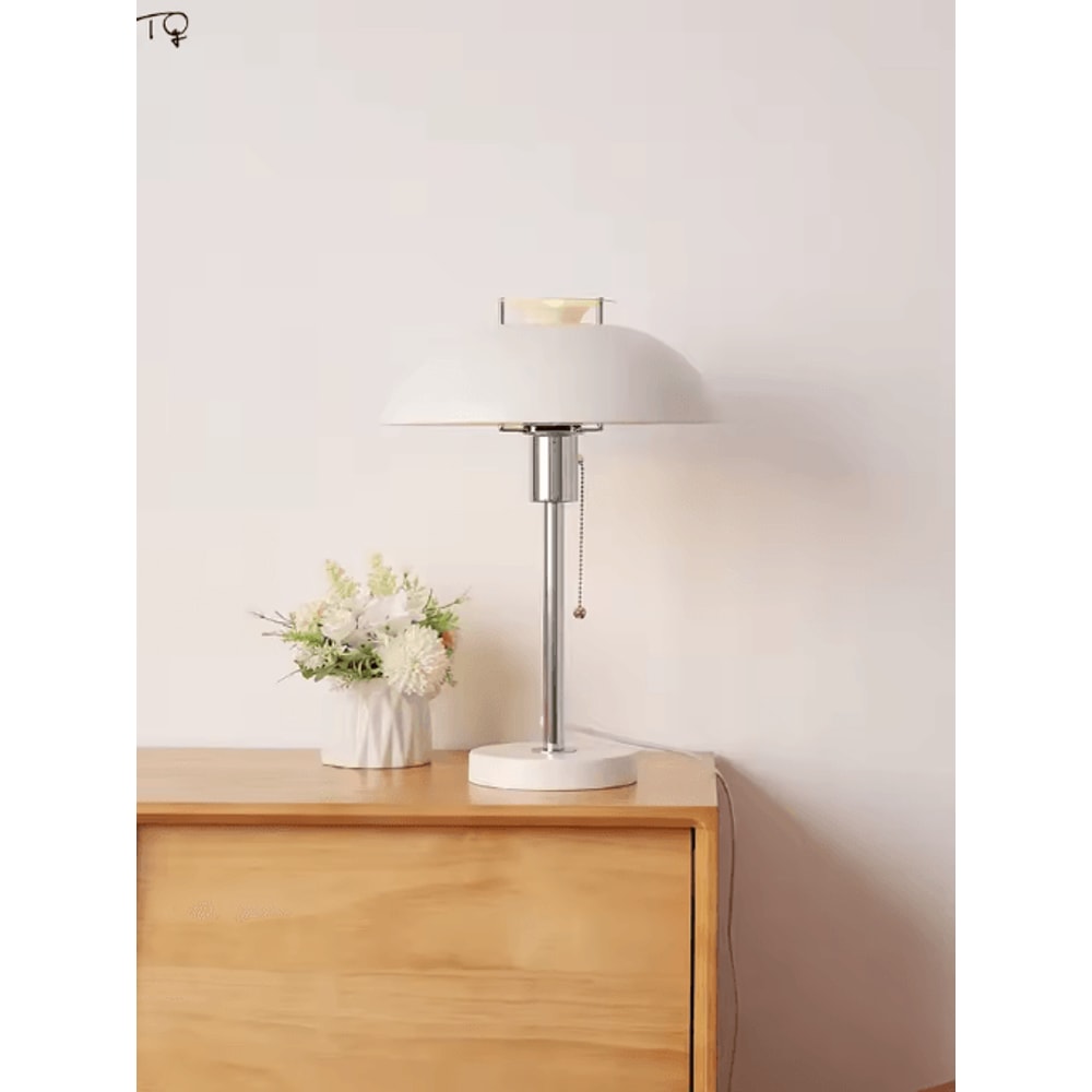 LED Dimmable Mushroom Table Lamp Antique Style Decorative Night Light For Bedroom And Study 8