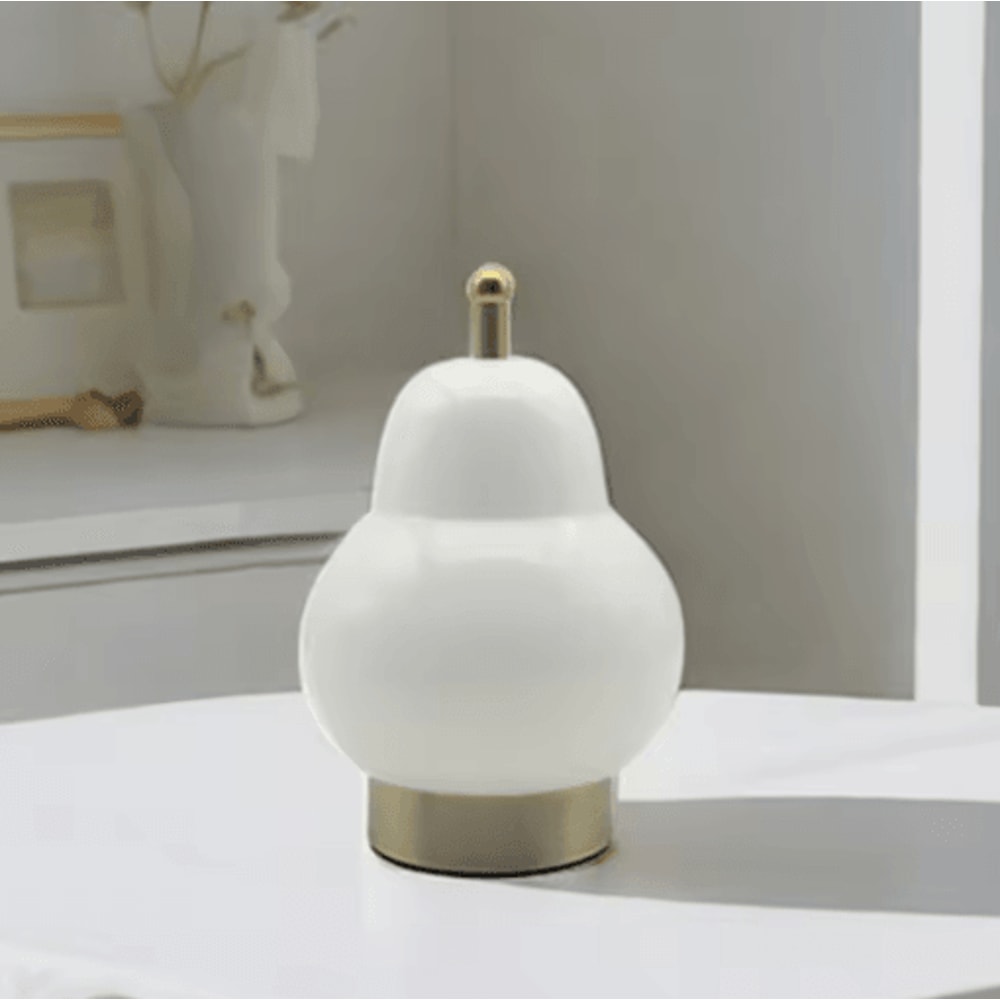 Cute PearShaped Night Light Touch Control 3 Color Adjustable USB Rechargeable Lamp 1