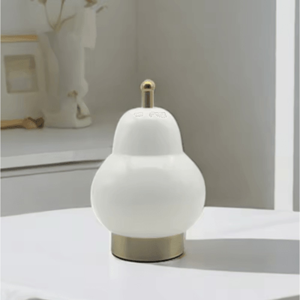 Cute PearShaped Night Light Touch Control 3 Color Adjustable USB Rechargeable Lamp 4