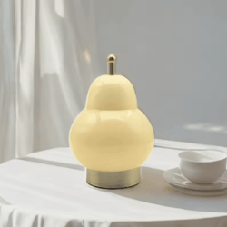 cute pear-shaped night light touch control 3 color adjustable usb rechargeable lamp
