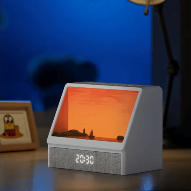 Bluetooth Sunrise Alarm Clock Light Dimmable Wake Up Lamp With White Noise And 12 Soothing Sounds 1