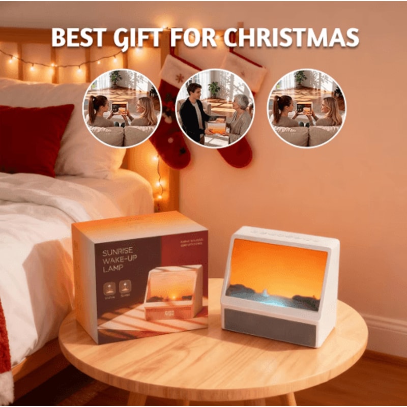 Bluetooth Sunrise Alarm Clock Light Dimmable Wake Up Lamp With White Noise And 12 Soothing Sounds 2