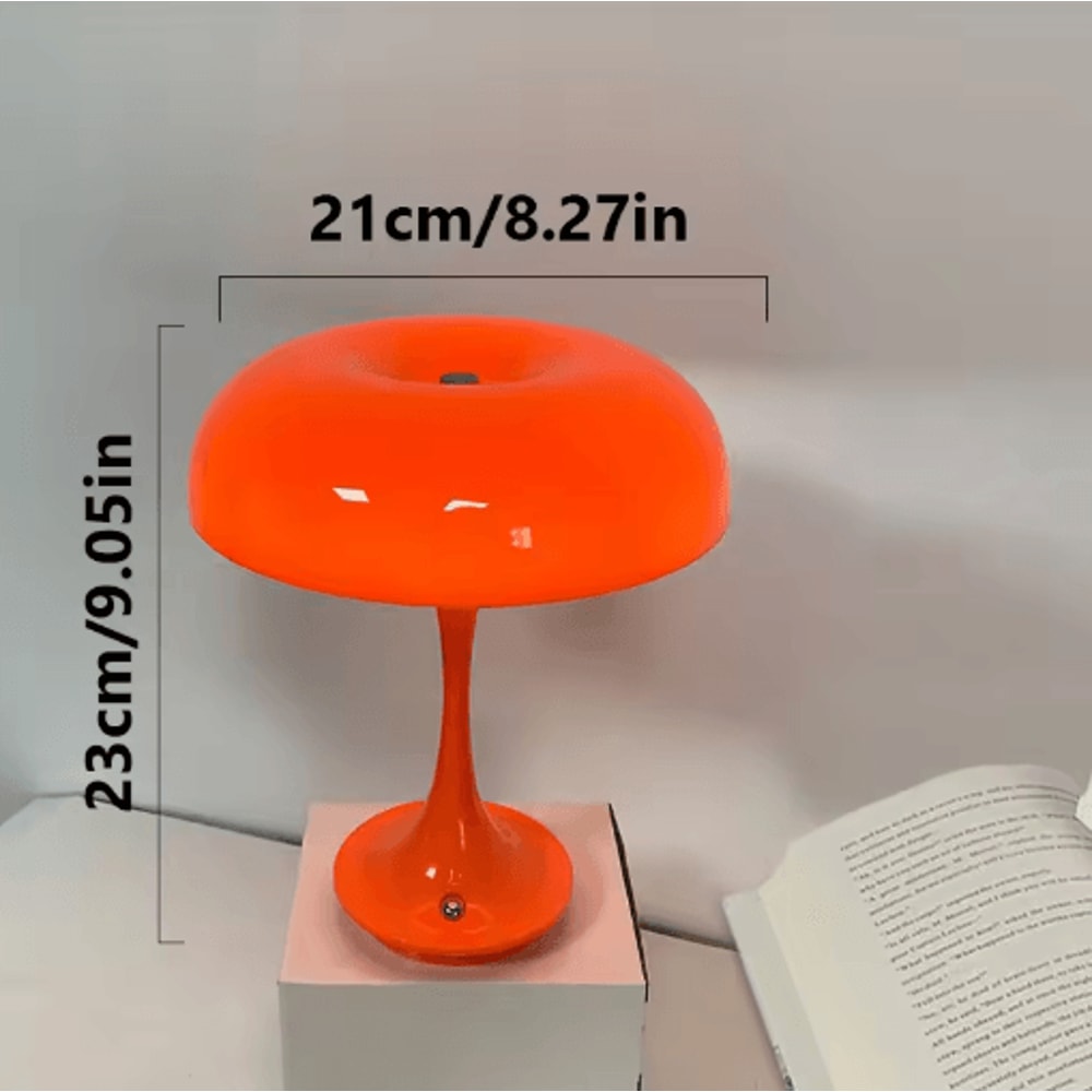 Mushroom Table Lamp Touch Control 3 Color Dimmable Cordless LED Night Light 4