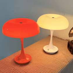 mushroom table lamp touch control 3 color dimmable cordless led night light