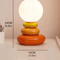 Colorful Stone Table Lamp Nordic LED Neutral Light Bedside Lamp With Stacked Stone Design 1