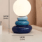 Colorful Stone Table Lamp Nordic LED Neutral Light Bedside Lamp With Stacked Stone Design 3
