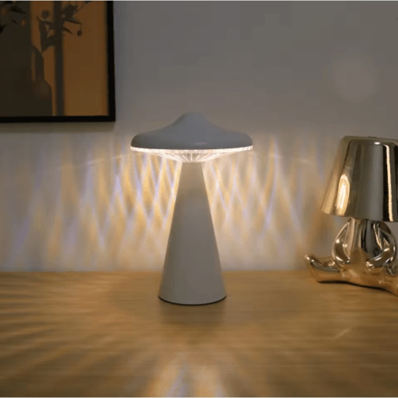 UFO LED Night Light TouchControl Dimmable Desk Lamp With USB Charging 4