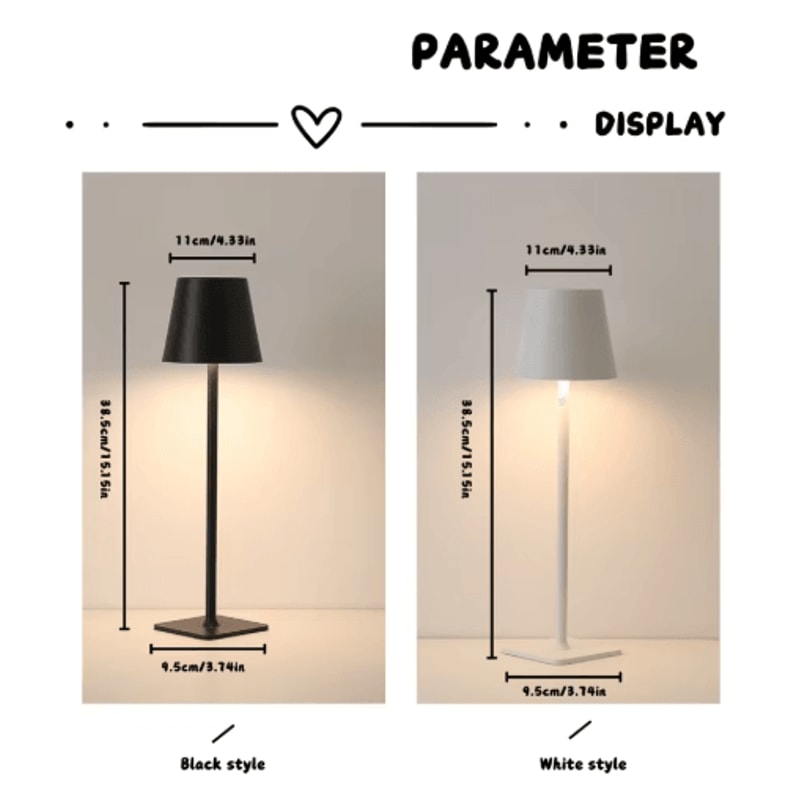 Nordic LED Desk Lamp Rechargeable Touch Dimming Light For Minimalist Home Decor 2