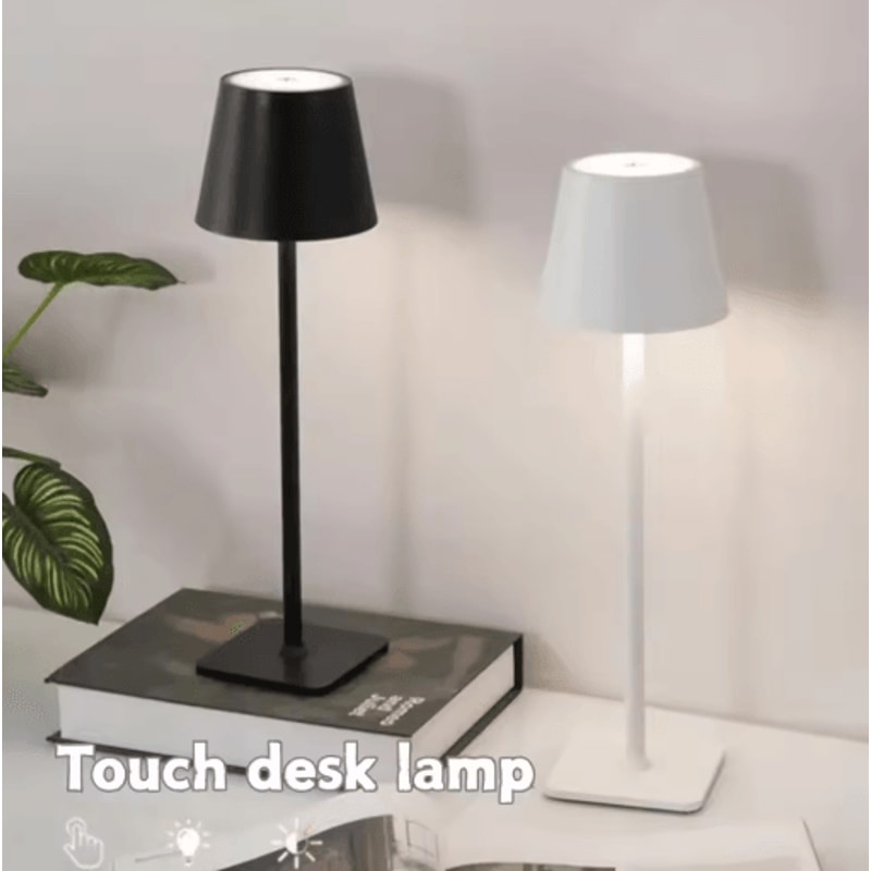 Nordic LED Desk Lamp Rechargeable Touch Dimming Light For Minimalist Home Decor 0