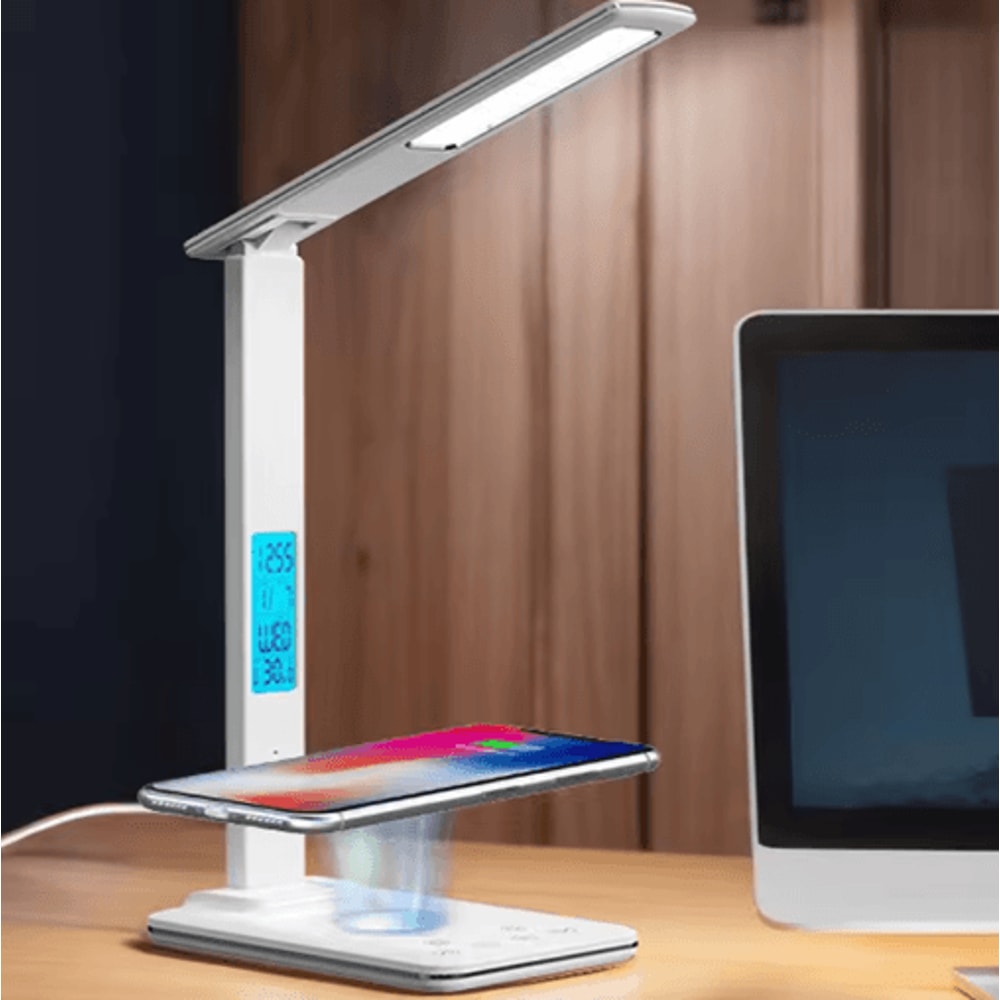LED Desk Lamp With Wireless Charger Touch Dimmable Eye Caring Night Light With USB Port 6