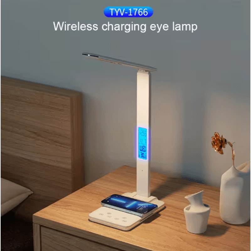 LED Desk Lamp With Wireless Charger Touch Dimmable Eye Caring Night Light With USB Port 0