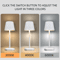 LED Touch Sensor Table Lamp 3 Color Rechargeable Desktop Night Light For Ambient Decor 11