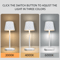 LED Touch Sensor Table Lamp 3 Color Rechargeable Desktop Night Light For Ambient Decor 11
