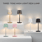 LED Touch Sensor Table Lamp 3 Color Rechargeable Desktop Night Light For Ambient Decor 0
