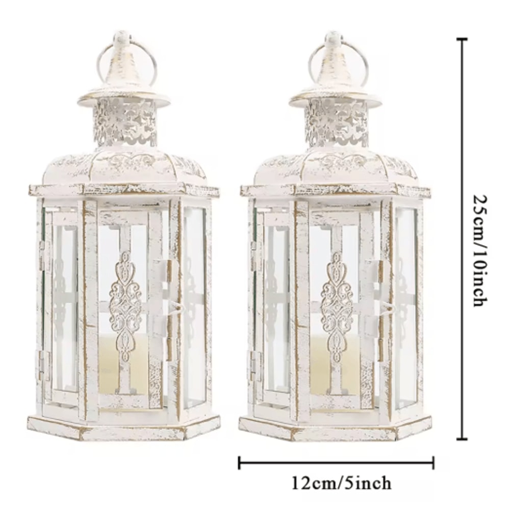 Vintage Nordic Iron Candle Holder Lantern Black Hanging Decorative Lantern For Home And Wedding Dec 4