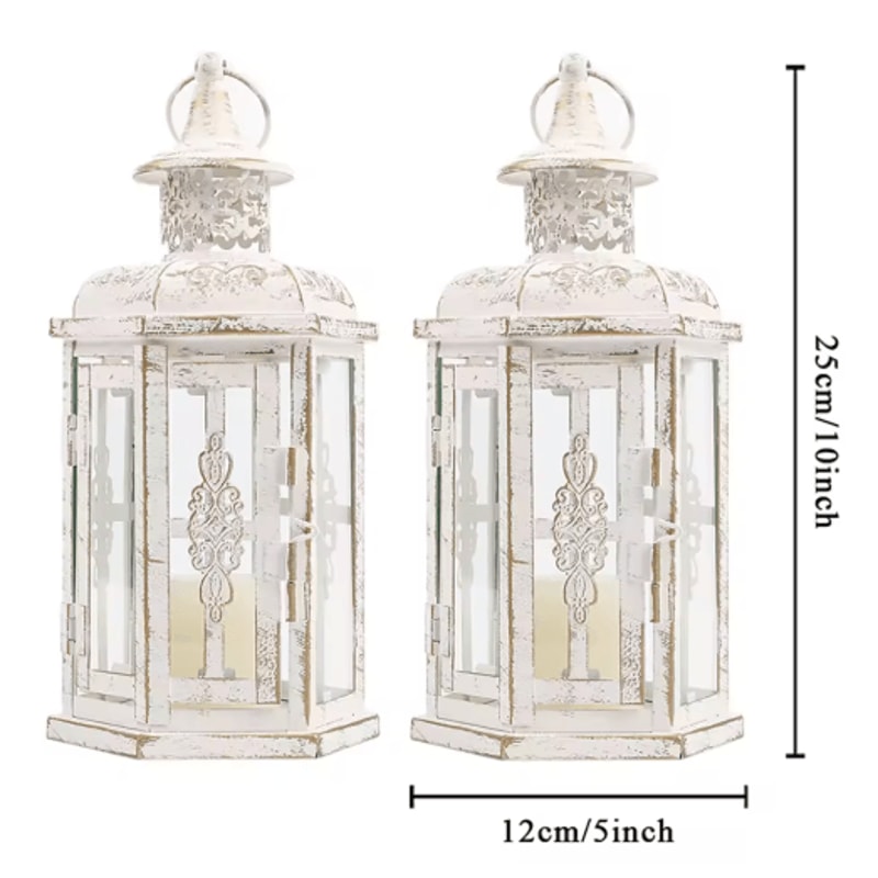 Vintage Nordic Iron Candle Holder Lantern Black Hanging Decorative Lantern For Home And Wedding Dec 4