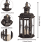 Vintage Nordic Iron Candle Holder Lantern Black Hanging Decorative Lantern For Home And Wedding Dec 5
