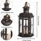 Vintage Nordic Iron Candle Holder Lantern Black Hanging Decorative Lantern For Home And Wedding Dec 5