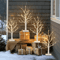 Illuminated Birch Tree 24 LED Tabletop Christmas Tree Centerpiece Light 1