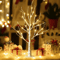 Illuminated Birch Tree 24 LED Tabletop Christmas Tree Centerpiece Light 0
