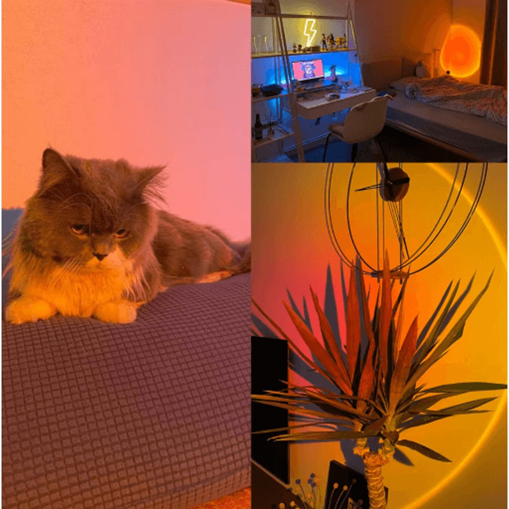 Smart Sunset Lamp Tuya RGB LED Projection Night Light With App And Remote Control 4