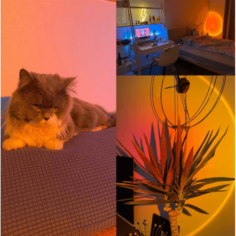 Smart Sunset Lamp Tuya RGB LED Projection Night Light With App And Remote Control 4