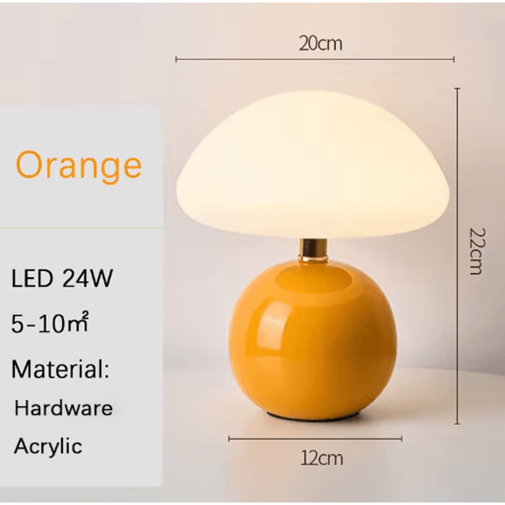 Decorative USB Table Lamp Soft Ambient Desk And Night Light In Pink Orange Red White And Beige 1